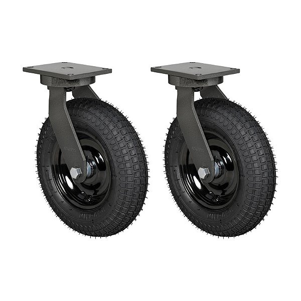 KIT 2 RODÍZIO GIRATÓRIO PNEUMÁTICO GPCX 3258 PCE 200KG