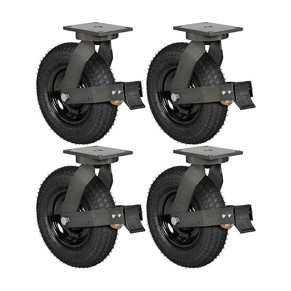 KIT 4 RODÍZIO GIRATÓRIO FREIO PNEUMÁTICO GPCX 3258 PCE 200KG