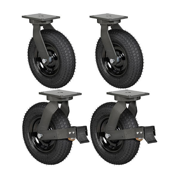 KIT 4 RODÍZIO GIRATÓRIO FREIO PNEUMÁTICO GPCX 3258 PCE 200KG