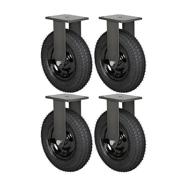 KIT 4 RODÍZIO FIXO PNEUMÁTICO FPCX 3258 PCE 200KG