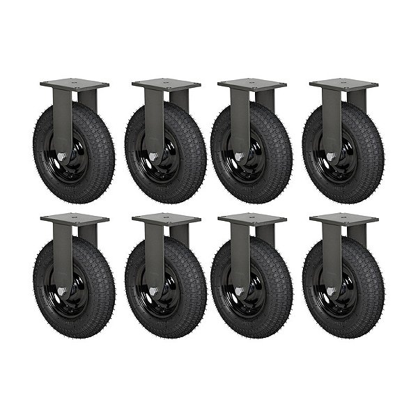 KIT 8 RODÍZIO FIXO PNEUMÁTICO FPCX 3258 PCE 200KG
