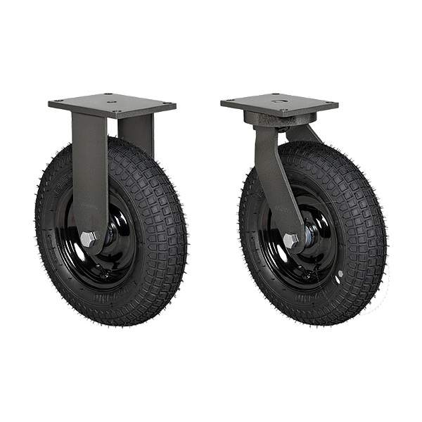 KIT 2 RODÍZIO FIXO GIRATÓRIO PNEUMÁTICO 3258 PCE 200KG