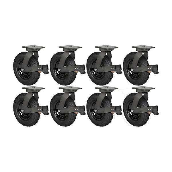 KIT 8 RODÍZIO GIRATÓRIO FREIO PNEUMÁTICO GPCX 3258 PCE 200KG