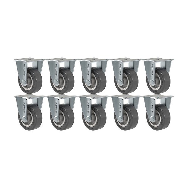 KIT 10 RODÍZIO FIXO FLAP 210 BP 40KG SM SCHIOPPA