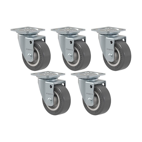 KIT 5 RODÍZIO GIRATÓRIO GLAP 210 BP 40KG SM SCHIOPPA