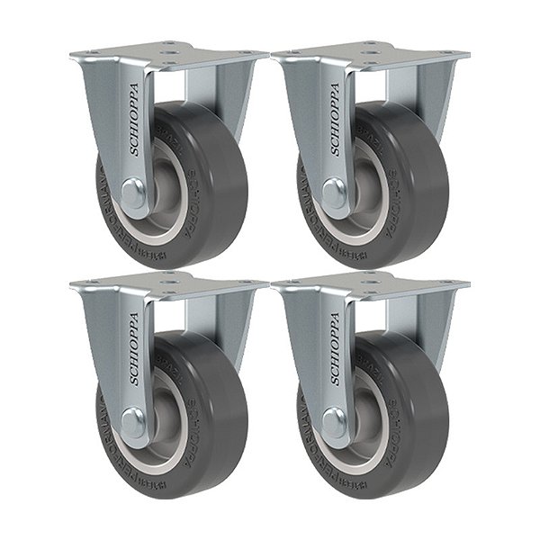 KIT 4 RODÍZIO FIXO FLAP 210 BP 40KG SM SCHIOPPA