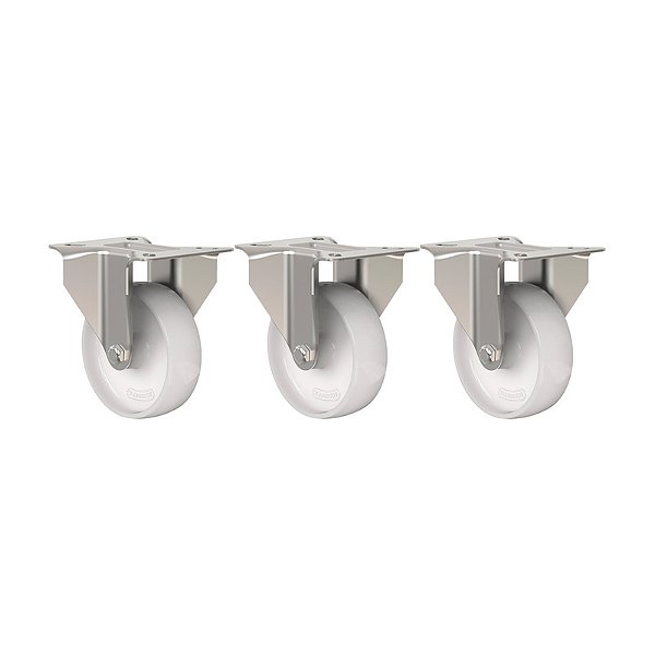 KIT 3 RODÍZIO FIXO NYLON FL 412 NTT INOX 170KG SCHIOPPA