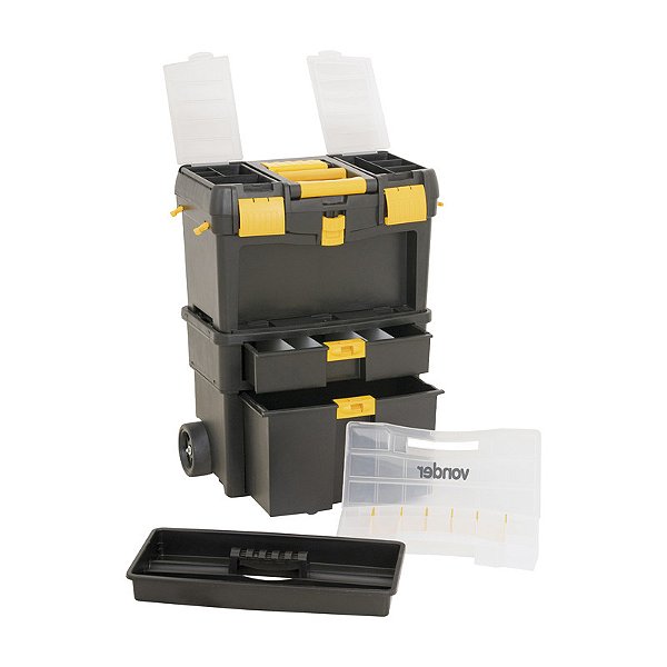CAIXA PLÁSTICA PARA FERRAMENTAS C/ RODAS CRV 0100 VONDER