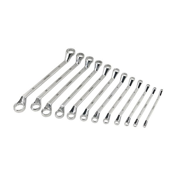 JOGO DE CHAVES ESTRELA 06 A 32MM AÇO CROMO VANÁDIO 12 PCS VD