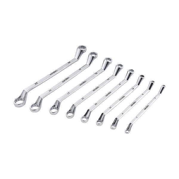 JOGO DE CHAVES ESTRELA 06 A 22MM AÇO CROMO VANÁDIO 8 PCS VD