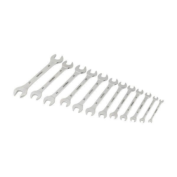 JOGO DE CHAVES FIXAS 06 A 32MM CROMADAS VONDER