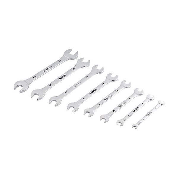 JOGO DE CHAVES FIXAS 06 A 22MM CROMADAS VONDER