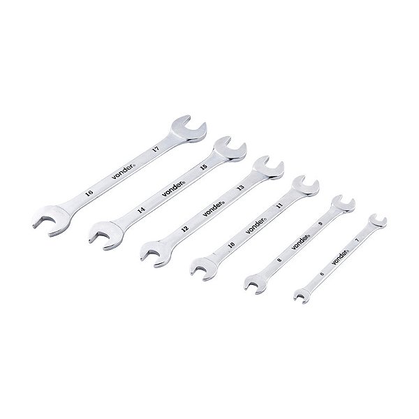 JOGO DE CHAVES FIXAS 06 A 17MM CROMADAS VONDER