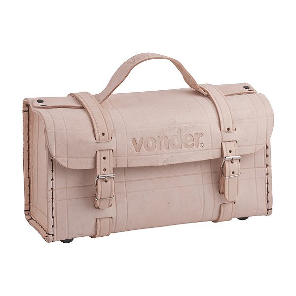 MALETA DE COURO 44CM PARA FERRAMENTAS MARROM VONDER
