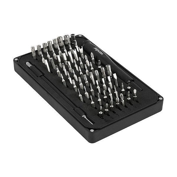 JOGO BITS/PONTEIRAS PRECISÃO 66 PCS ENCAIXE SEXTAVADO 4MM VD