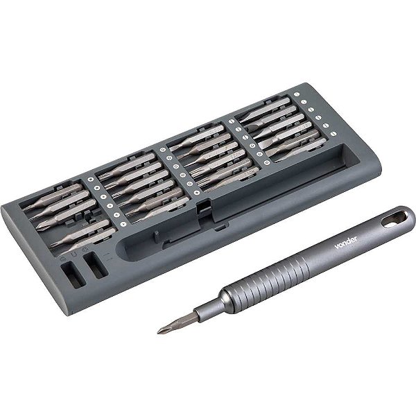 JOGO DE BITS/PONTEIRAS DE PRECISÃO 51 PCS ENCAIXE 4MM VONDER