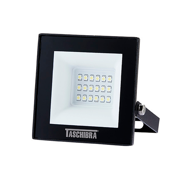 Refletor Led 20W Luz Verde Taschibra Preto Slim Bivolt