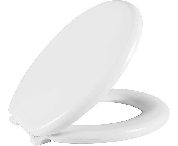 Assento Sanitário Almofadado Slim Branco Oval Astra