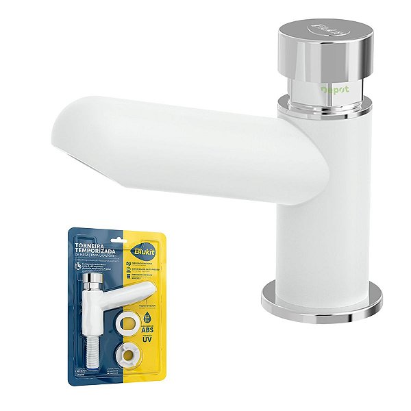 Torneira Para Banheiro Temporizada Abs De Mesa 190222 Blukit