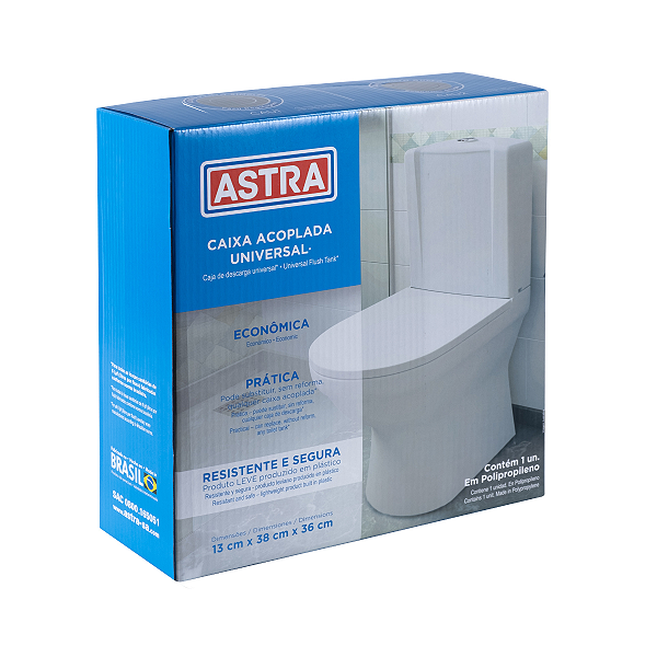 Caixa Acoplada De Descarga Universal Branca CAU1*BR1 Astra