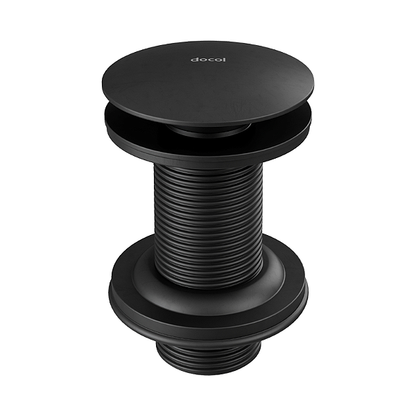 Válvula De Lavatório Saída D'água Click Clack Docol  7/8'' Preto Fosco Ônix
