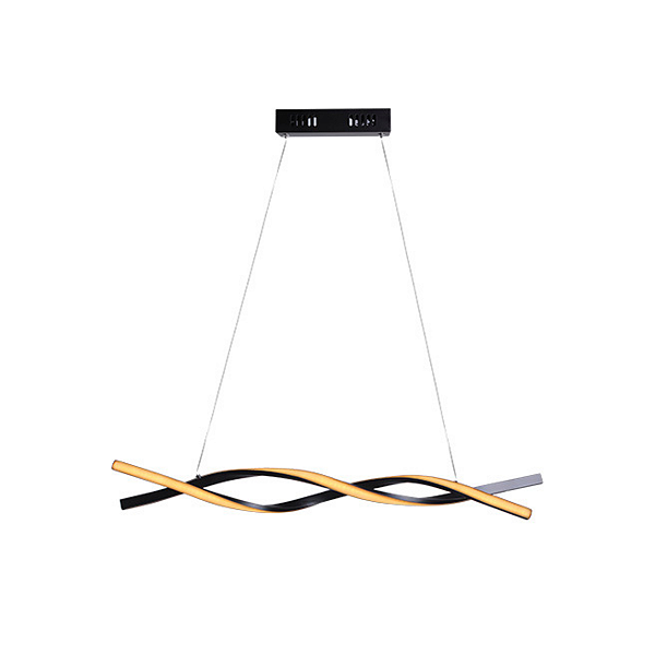 Lustre Pendente Led Paris 18W Preto 3000K 80cm Taschibra