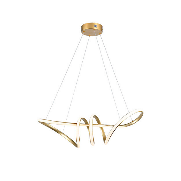 Lustre Pendente Led Loop 38W Ouro 3000K Taschibra