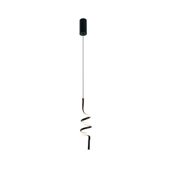 Lustre Pendente Led Deli 10W Preto 3000K Taschibra