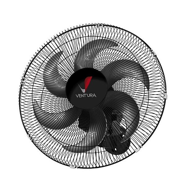 Ventilador De Parede 50cm Oscilante Ventura Comercial Preto Venti Delta