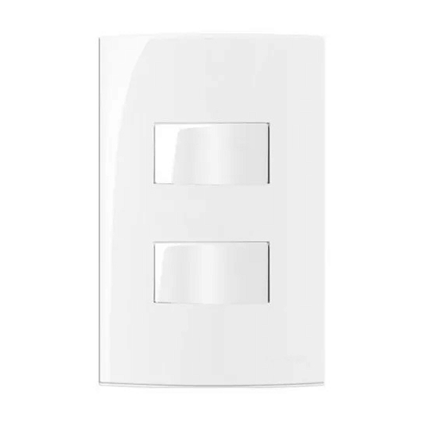 Interruptor Duplo Paralelo 4x2 Branco Sleek 10A 250v Margirius