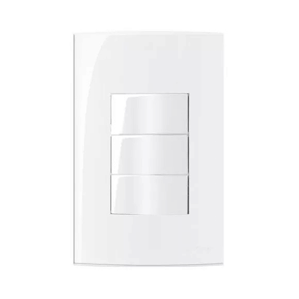 Interruptor Triplo Paralelo Branco 4x2 10a Sleek Margirius