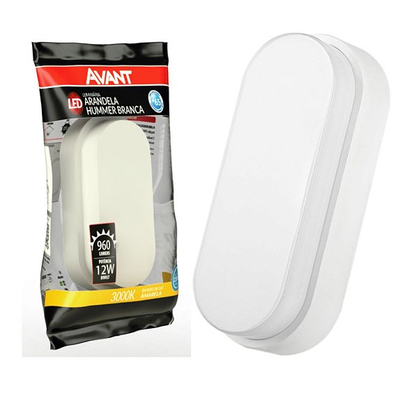 Luminaria Arandela Led De Parede Tartaruga Branca Bivolt 3000K Luz Amarela
