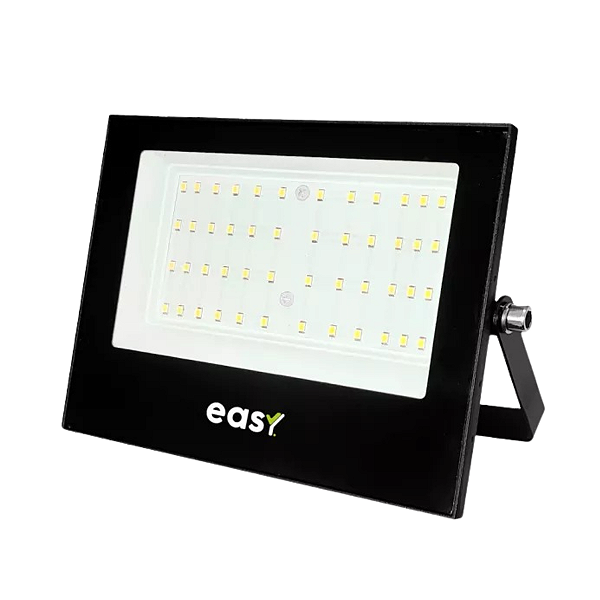 Refletor Led 100W Slim 6500K IP65 Externo Preto Bivolt Easy