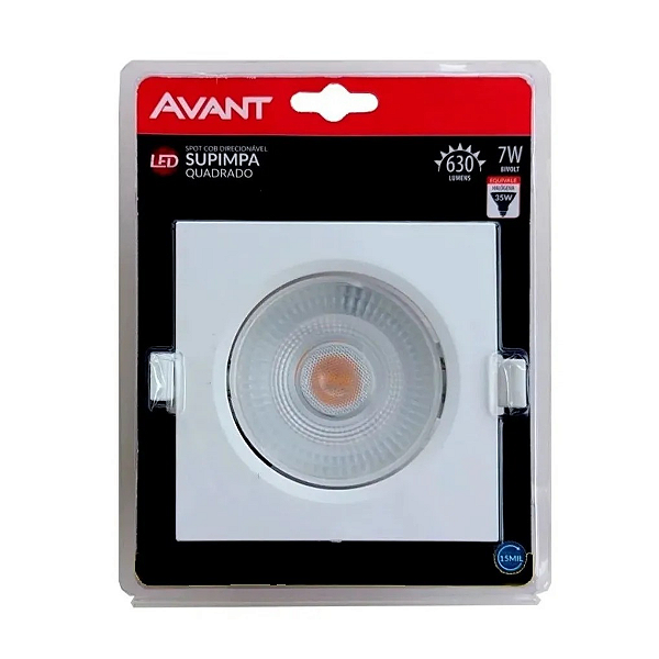 Spot de Led 7w Embutir Alltop Quadrado Par 20 Bivolt Avant