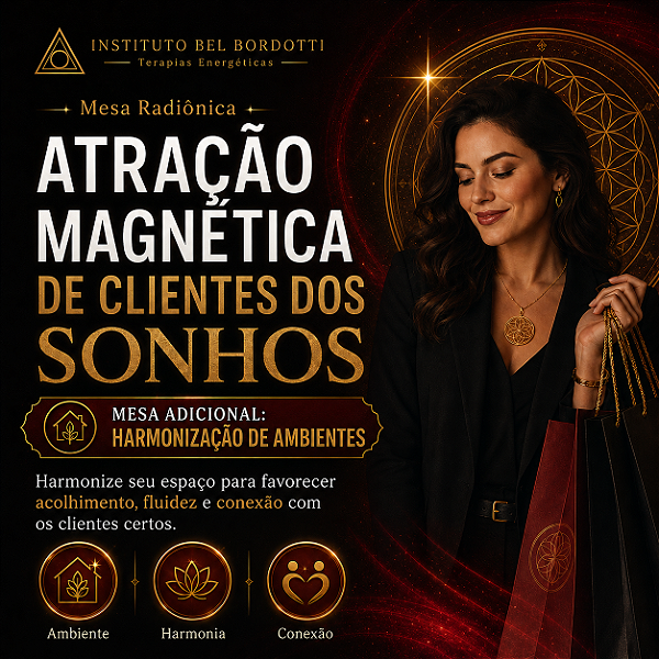 Mesa Radiônica Atração Magnética de Clientes dos Sonhos Versão 2.0 + Ambientes