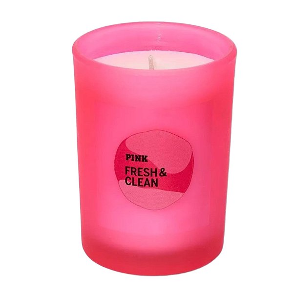 PINK VICTORIA'S SECRET - VELA PERFUMADA - FRESH & CLEAN