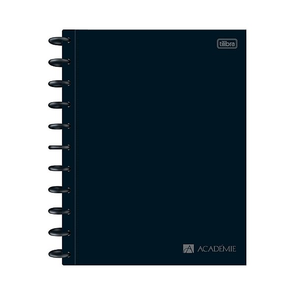 CADERNO TILIDISCO TILIBRA ACADEMIE PRETO 10 MATERIA UNIVERSITARIO