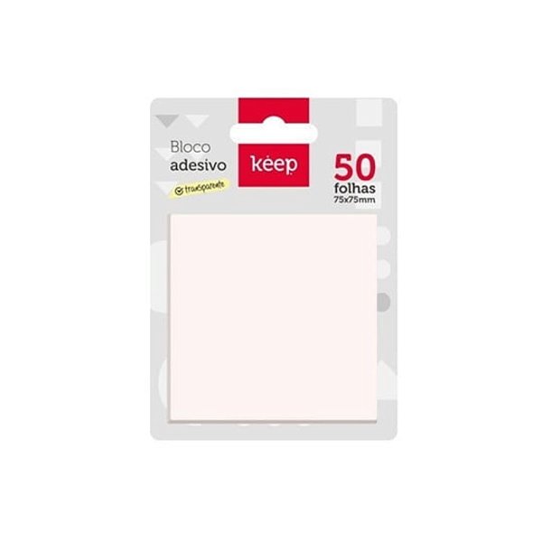 BLOCO ADESIVO KEEP 75X75 TRANSPARENTE C/50 FOLHAS