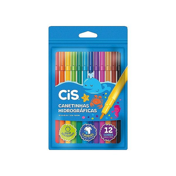 CANETINHA CIS HIDROGRAFICA 12 CORES