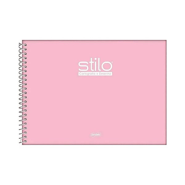 CADERNO DE CARTOGRAFIA STILO ROSA JANDAIA 80 FOLHAS