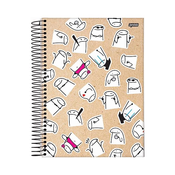 CADERNO UNIVERSITARIO 1 MATERIA JANDAIA FLORK 80 FOLHAS