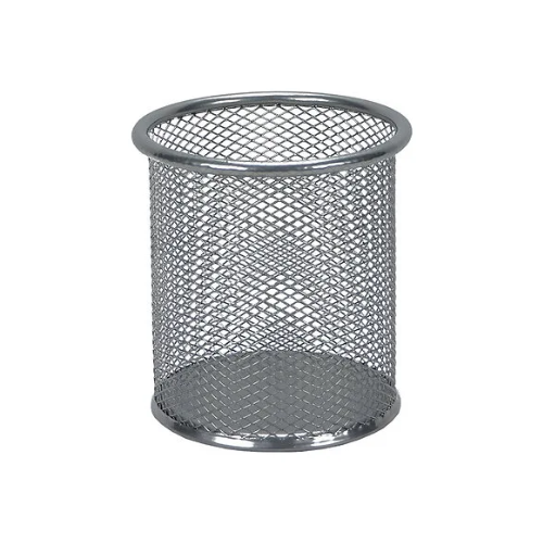 PORTA CANETA TN REDONDO DE METAL PRATA