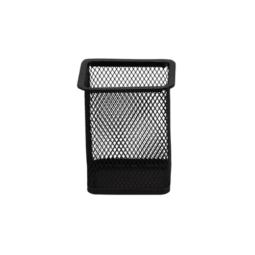 PORTA CANETA TN METAL QUADRADO PRETO