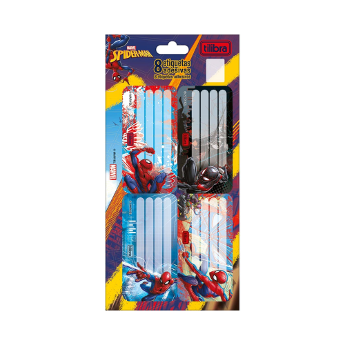 ETIQUETA ESCOLAR TILIBRA ADESIVA SPIDER-MAN C/8UNDS