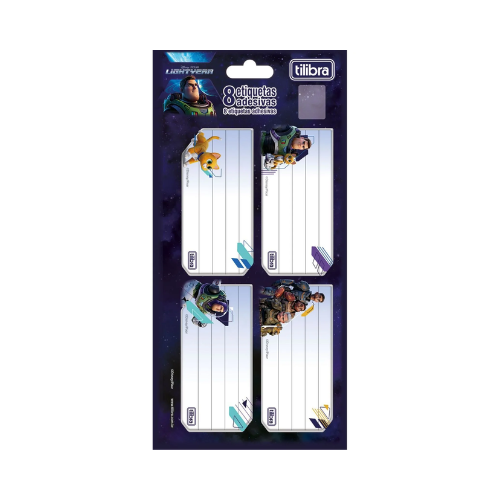 ETIQUETA ESCOLAR TILIBRA ADESIVA LIGHTYEAR C/8 UNDS