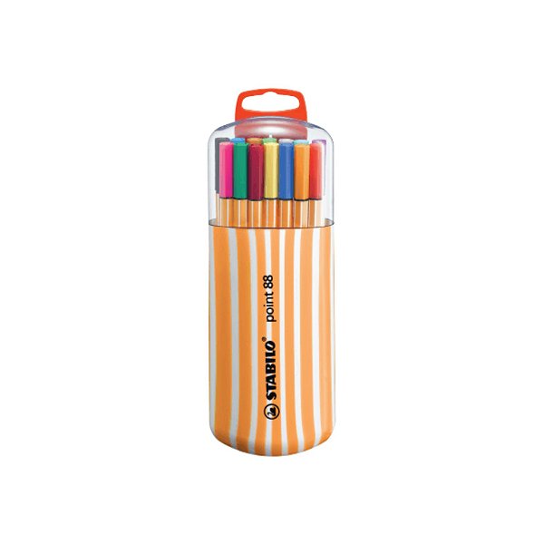 KIT STABILO POINT 88 COM ESTOJO 20 CORES