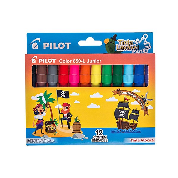 CANETINHA HIDROGRAFICA JUMBO PILOT 850 12 CORES