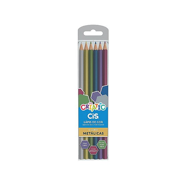 LAPIS DE COR CIS CRIATIC METALIZADO 6 CORES