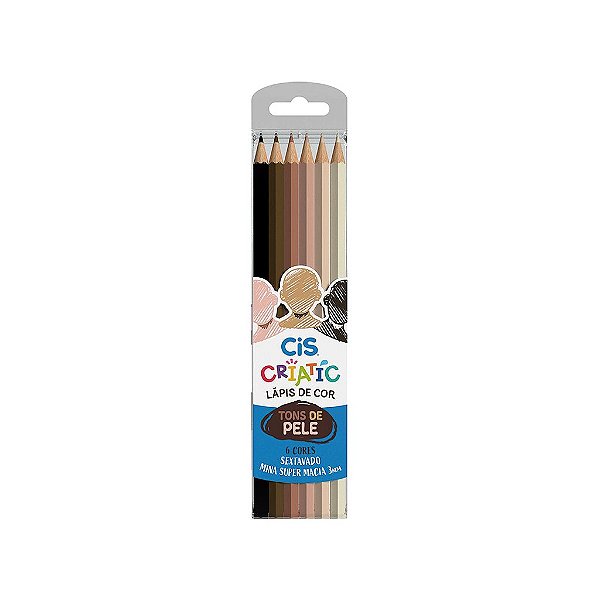LAPIS DE COR CIS CRIATIC TONS DE PELE 6 CORES SEXTAVADO