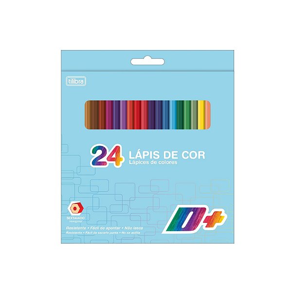 LAPIS DE COR TILIBRA SEXTAVADO D+ 24 CORES
